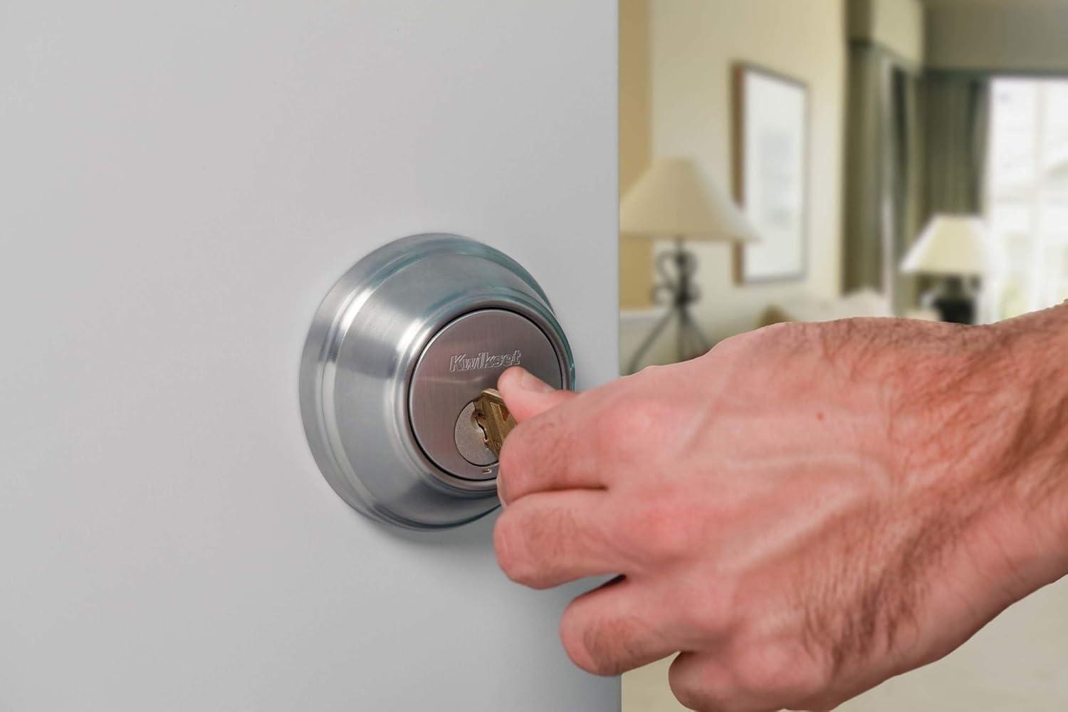 image:imageKwikset 985 Double Cylinder Deadbolt featuring SmartKey in Polished Brass