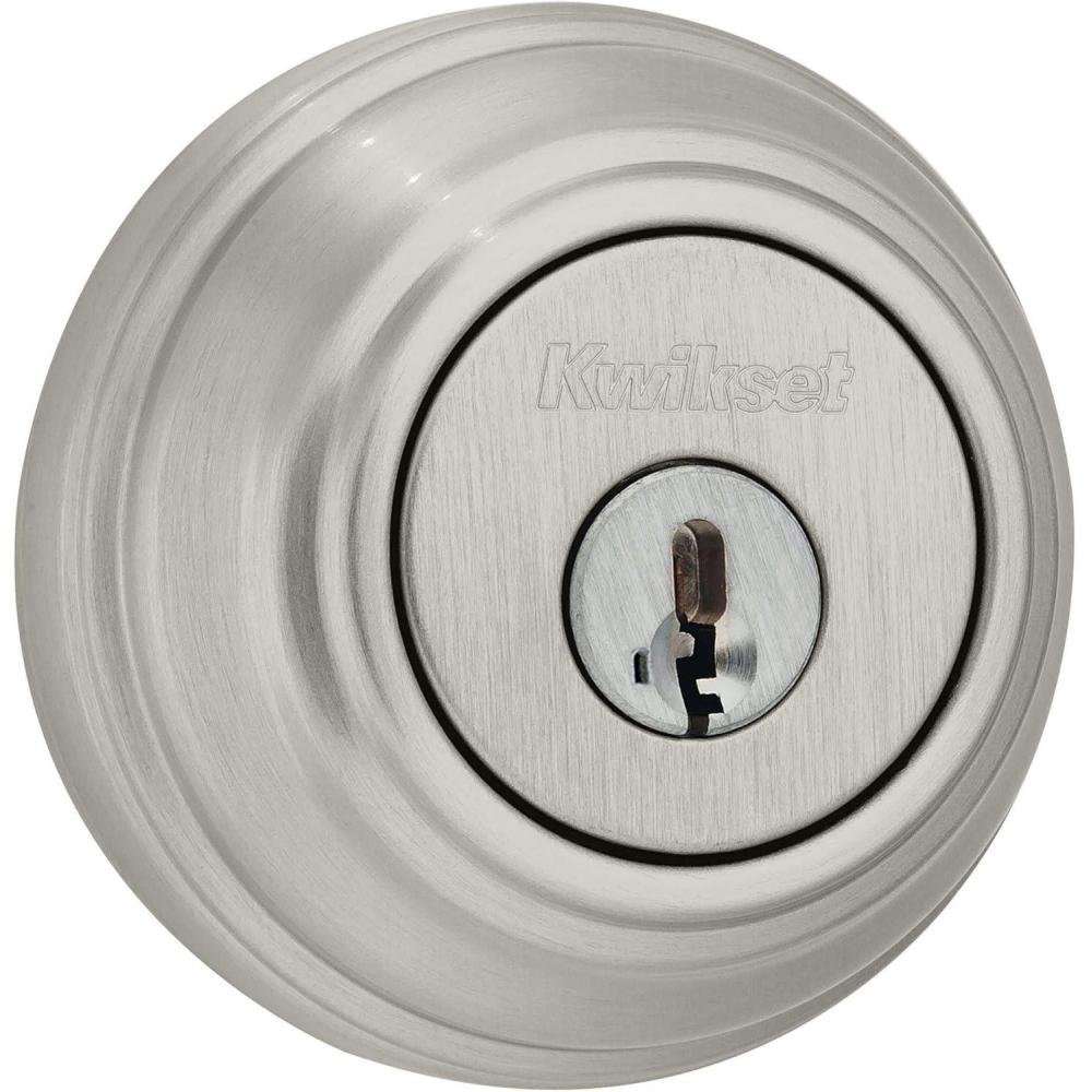 image:image980 Deadbolt Keyed One Side featuring SmartKey Security in Satin Nickel