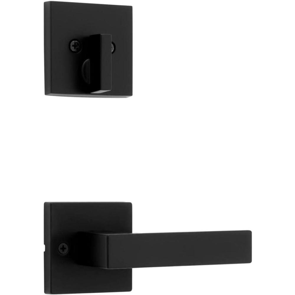 image:imageKwikset 971SALSQT514 Kwikset 971SALSQT Singapore Lever Single Cylinder Interior Pack with Square Rose for Handlesets