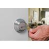 980 Deadbolt, Keyed One Side, featuring SmartKey Security in Satin Nickel