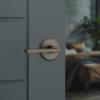 Kwikset 730HFLRDT-514 Halifax Lever with Round Rose Privacy Door Lock with 6AL Latch and RCS Strike Iron Black Finish