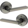 Kwikset 730HFLRDT-514 Halifax Lever with Round Rose Privacy Door Lock with 6AL Latch and RCS Strike Iron Black Finish