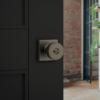 Kwikset 730PSKSQT-26 Pismo Knob with Square Rose Privacy Lock with 6AL Latch and RCS Strike Bright Chrome Finish