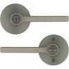 Kwikset 740HFLRDT-15S Halifax Lever with Round Rose Entry Door Lock SmartKey with 6AL Latch and RCS Strike Satin Nickel Finish(Satin Nickel)