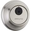 Kwikset 816 Key Control Deadbolt Lock, Round Satin Nickel Exterior Keyed Front Entry Door, Pick Resistant SmartKey Rekey Security, Single Cylinder Dead Bolt, with Microban Protection((Pack of 1))