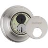 Kwikset 816 Key Control Deadbolt Lock, Round Satin Nickel Exterior Keyed Front Entry Door, Pick Resistant SmartKey Rekey Security, Single Cylinder Dead Bolt, with Microban Protection((Pack of 1))