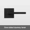 Kwikset 91550-002 Halifax Slim Square Privacy Bed/Bath Lever in Polished Chrome(Matte Black)