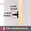 Kwikset 91550-002 Halifax Slim Square Privacy Bed/Bath Lever in Polished Chrome(Matte Black)