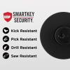 Kwikset 91560-030 Milan Round Keyed Entry Lever Featuring SmartKey in Iron Black(Matte Black)