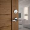 Kwikset 92580-005 258 Downtown Low Profile Slim Square Modern Contemporary Single Cylinder Deadbolt Door Lock featuring SmartKey Security in Satin Nickel(Venetian Bronze)