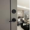 Kwikset 92580-005 258 Downtown Low Profile Slim Square Modern Contemporary Single Cylinder Deadbolt Door Lock featuring SmartKey Security in Satin Nickel(Venetian Bronze)