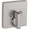 Kwikset 92580-005 258 Downtown Low Profile Slim Square Modern Contemporary Single Cylinder Deadbolt Door Lock featuring SmartKey Security in Satin Nickel(Satin Nickel)