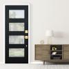 Kwikset 973HFLSQT-514V1 Dummy Interior Halifax Lever Trim with Square Rose New Chassis Matte Black Finish