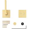 Kwikset 973HFLSQT-514V1 Dummy Interior Halifax Lever Trim with Square Rose New Chassis Matte Black Finish