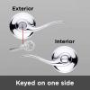Kwikset 97402-572 Tustin Keyed Entry Lever for Garage or Office Door Handle Featuring SmartKey Security with a Traditional Design Entry Lever, Polished Chrome(Keyed Entry)