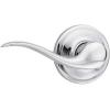 Kwikset 97402-657 Tustin Keyed Entry Lever for Garage or Office Door Handle Featuring SmartKey Security with a Traditional Design Entry Lever, Polished Brass (97402-657)(Polished Chrome)