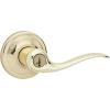 Kwikset 97402-657 Tustin Keyed Entry Lever for Garage or Office Door Handle Featuring SmartKey Security with a Traditional Design Entry Lever, Polished Brass (97402-657)(Polished Brass)