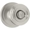 Kwikset Cameron Interior Privacy Door Knob with Lock, Door Handle For Bathroom and Bedroom, Satin Nickel Keyless Turn Lock Doorknob, with Microban Protection((Pack of 1))