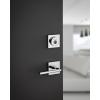 Kwikset Halifax Square Rose Single Cylinder Deadbolt SmartKey with 6AL Latch and Square Corner, Round Corner Strikes – Matte Black