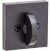 Kwikset Halifax Square Rose Single Cylinder Deadbolt SmartKey with 6AL Latch and Square Corner, Round Corner Strikes – Matte Black