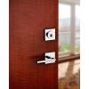 Kwikset Halifax Square Rose Single Cylinder Deadbolt SmartKey with 6AL Latch and Square Corner, Round Corner Strikes – Matte Black