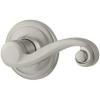 Kwikset Lido Dummy Door Handle, Single Sided Lever for Closets, French Double Doors, and Pantry, Satin Nickel Non-Turning Right Handed Interior Push/Pull Lever, with Microban Protection
