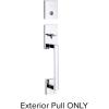 Kwikset San Clemente Front Door Lock Handle and Deadbolt Set, Entry Handleset Exterior Only, Polished Chrome, Pick Resistant SmartKey Rekey Deadbolt Security, Interior Sold Separately