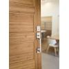 Kwikset San Clemente Front Door Lock Handle and Deadbolt Set, Entry Handleset Exterior Only, Satin Nickel, Pick Resistant SmartKey Rekey Deadbolt Security, Interior Sold Separately