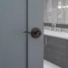 Kwikset Tustin Dummy Door Handle, Single Sided Lever for Closets, French Double Doors, and Pantry, Satin Nickel Non-Turning Right Handed Interior Push/Pull Lever, with Microban Protection(Venetian Bronze)