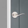 Kwikset Tustin Dummy Door Handle, Single Sided Lever for Closets, French Double Doors, and Pantry, Satin Nickel Non-Turning Right Handed Interior Push/Pull Lever, with Microban Protection(Satin Nickel)