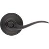 Kwikset Tustin Entry Door Handle with Lock and Key, Secure Keyed Reversible Lever Exterior, For Front Entrance and Bedrooms, Venetian Bronze, Pick Resistant Smartkey Rekey Security and Microban