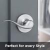 Kwikset Tustin Interior Passage Door Handle, Lever For Closet and Hallway Doors, Reversible Non-Locking Handle Lever, Satin Nickel, with Microban Protection((Pack of 1))
