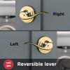 Tustin Bed/Bath Lever with Microban Antimicrobial Protection in Polished Brass(Hall and Closet)