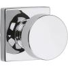Kwikset 720PSKSQT-26 Pismo Knob with Square Rose Passage Lock with 6AL Latch and RCS Strike Bright Chrome Finish