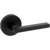 Kwikset 730HFLRDT-514 Halifax Lever with Round Rose Privacy Door Lock with 6AL Latch and RCS Strike Iron Black Finish
