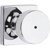Kwikset 730PSKSQT-26 Pismo Knob with Square Rose Privacy Lock with 6AL Latch and RCS Strike Bright Chrome Finish