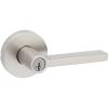 Kwikset 740HFLRDT-15S Halifax Lever with Round Rose Entry Door Lock SmartKey with 6AL Latch and RCS Strike Satin Nickel Finish(Satin Nickel)