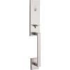 Kwikset 818VNHLIP-514S Single Cylinder Vancouver Exterior Handleset with SmartKey with RCAL Latch and RCS Strike Iron Black Finish