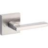 Kwikset 91550-002 Halifax Slim Square Privacy Bed/Bath Lever in Polished Chrome(Satin Nickel)