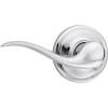 Kwikset 97402-657 Tustin Keyed Entry Lever for Garage or Office Door Handle Featuring SmartKey Security with a Traditional Design Entry Lever, Polished Brass (97402-657)(Polished Chrome)