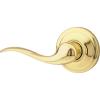 Kwikset 97402-657 Tustin Keyed Entry Lever for Garage or Office Door Handle Featuring SmartKey Security with a Traditional Design Entry Lever, Polished Brass (97402-657)(Polished Brass)