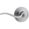 Kwikset 97402-657 Tustin Keyed Entry Lever for Garage or Office Door Handle Featuring SmartKey Security with a Traditional Design Entry Lever, Polished Brass (97402-657)(Satin Chrome)