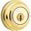 Kwikset 985 Double Cylinder Deadbolt featuring SmartKey in Polished Brass