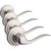 Kwikset Tustin Dummy Door Handle, Single Sided Lever for Closets, French Double Doors, and Pantry, Satin Nickel Non-Turning Right Handed Interior Push/Pull Lever, with Microban Protection(Satin Nickel)