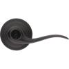 Kwikset Tustin Entry Door Handle with Lock and Key, Secure Keyed Reversible Lever Exterior, For Front Entrance and Bedrooms, Venetian Bronze, Pick Resistant Smartkey Rekey Security and Microban