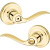 Tustin Bed/Bath Lever with Microban Antimicrobial Protection in Polished Brass(Privacy)