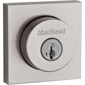 Kwikset 159SQT-S.STRKP Halifax Double Cylinder Keyed Entry Deadbolt with SmartKey – Satin Nickel
