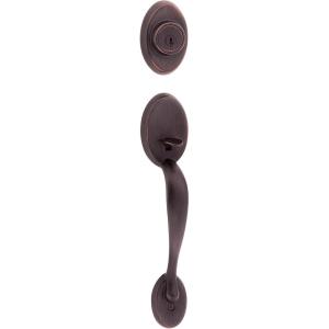 Kwikset 800CELIP-11PSV1 Chelsea Single Cylinder Exterior Handleset SmartKey with New Chassis and RCAL Latch and RCS Strike Venetian Bronze Finish