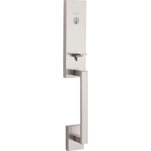 Kwikset 818VNHLIP-514S Single Cylinder Vancouver Exterior Handleset with SmartKey with RCAL Latch and RCS Strike Iron Black Finish