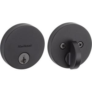 Kwikset 92580-026 258 Deadbolt Low Profile Single Cylinder Matte Black
